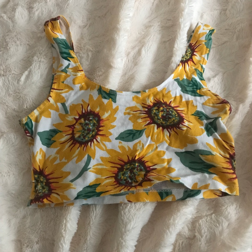American Apparel Sunflower Crop Top
